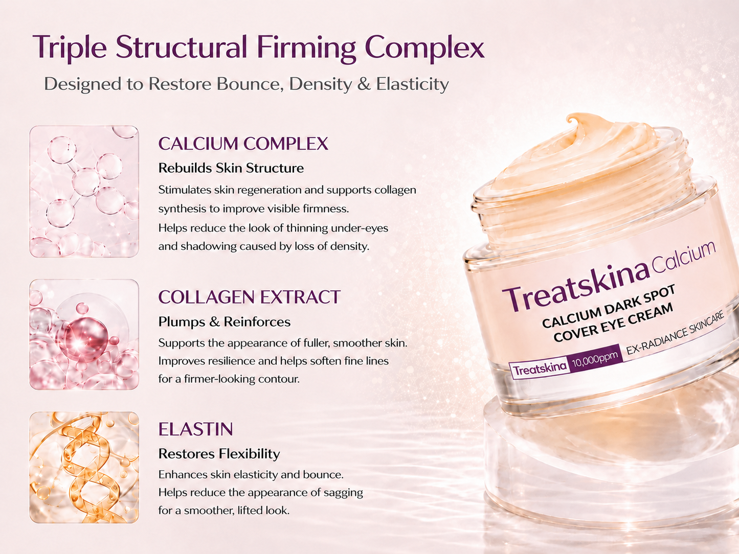 🔥LAST DAY 50% OFF!!Treatskina Korean Calcium Dark Spot Eye Cream