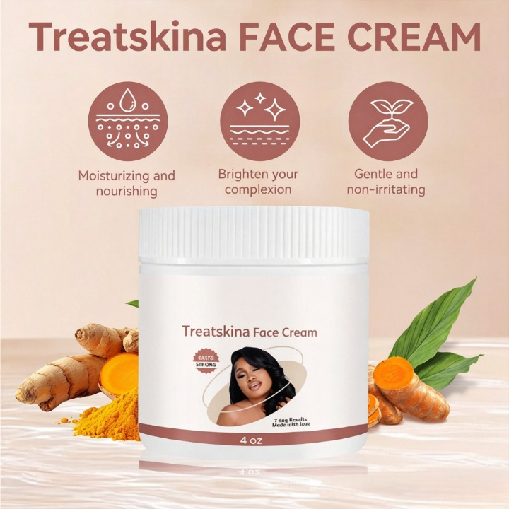 Treatskina Face Cream - Natural Skincare for Radiant Skin, Moisturizing and Nourishing Formula, Ideal for Daily Use 4oz