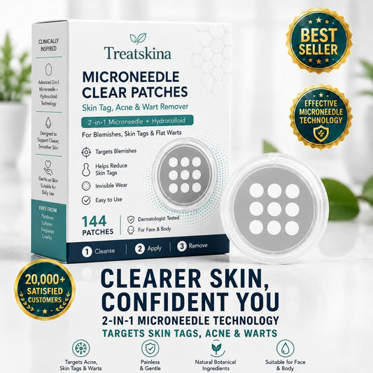 Treatskin 2-in-1 Microneedle Acne & Skin Tag Patches
