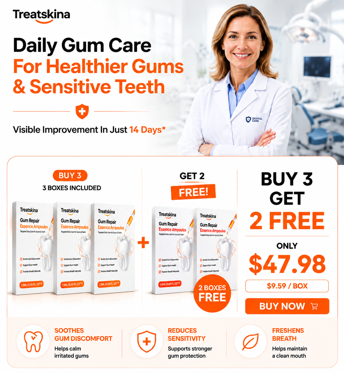 Treatskina Gum Repair Essence Ampoules