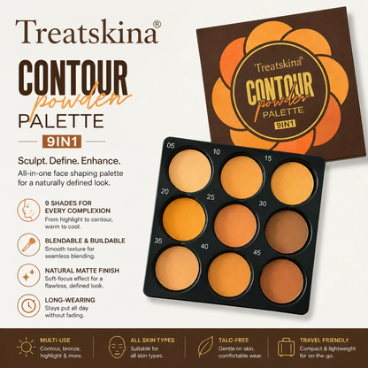 Treatskina 9-Color Foundation & Concealer Palette